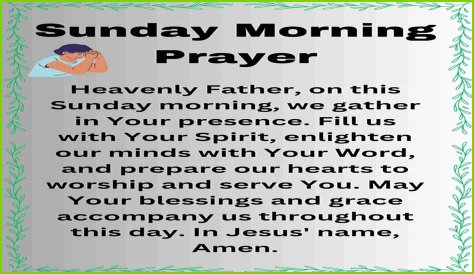 Unlock The Power Of Sunday Morning Prayer Images: Discoveries And Insights